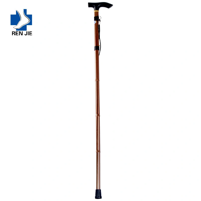 Aluminum Alloy Shock Absorbers T-Handle Walking Hiking Climbing Stick for Outdoor Hiking