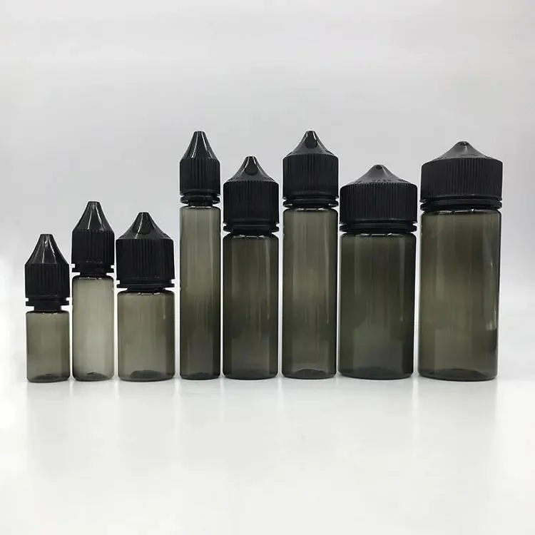 Empty 30ml V3 Pet Fat Clear Black Bottle