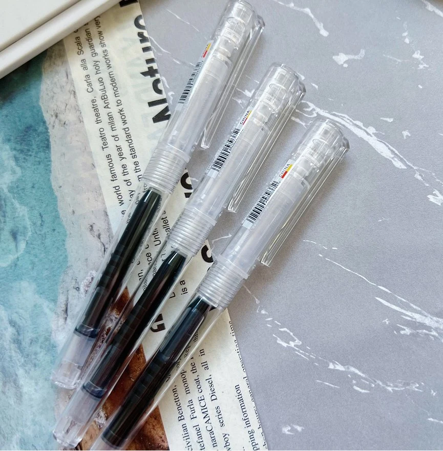 Канцелярские товары оптовая торговля студент Muji Pen стиль картридж шариковый перо, Wrting со сменными картриджами, 0,5мм наконечника сопла пера, синие чернила