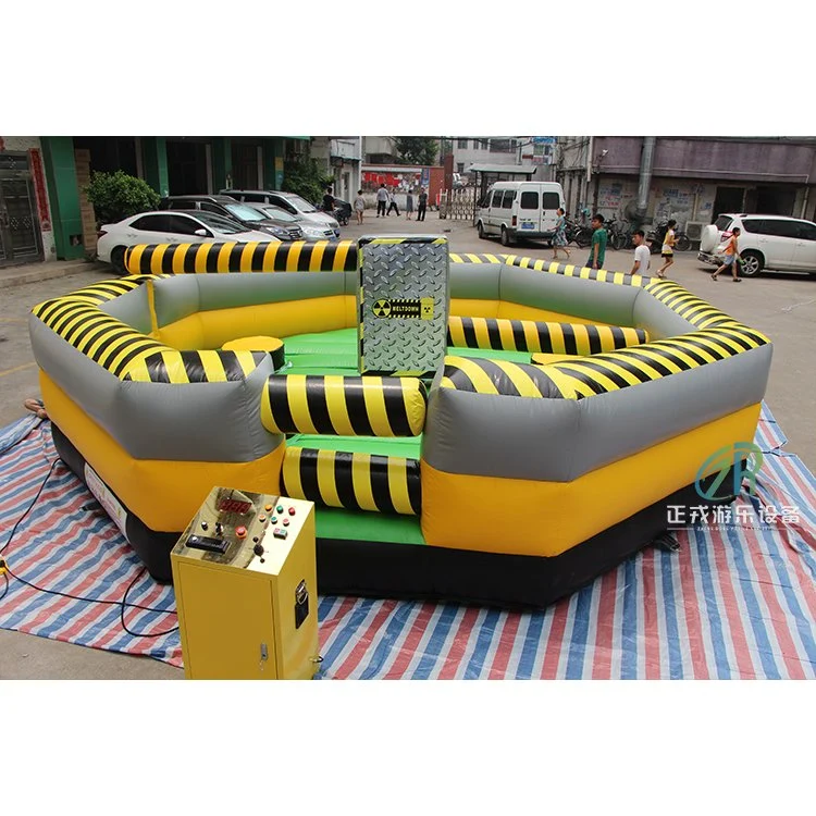 Outdoor Wipeout Toxic Rodeo Spinning Rotating Inflatable Sweeper Games