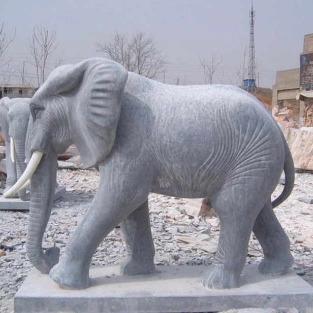 El Elefante de piedra de talla de jardín de esculturas de mármol de decoración de la Estatua de animales