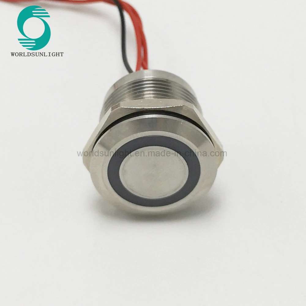 Ws22brafn1nomr IP68 22mm No Momentary Stainless Steel Piezo Switch with Chamfer