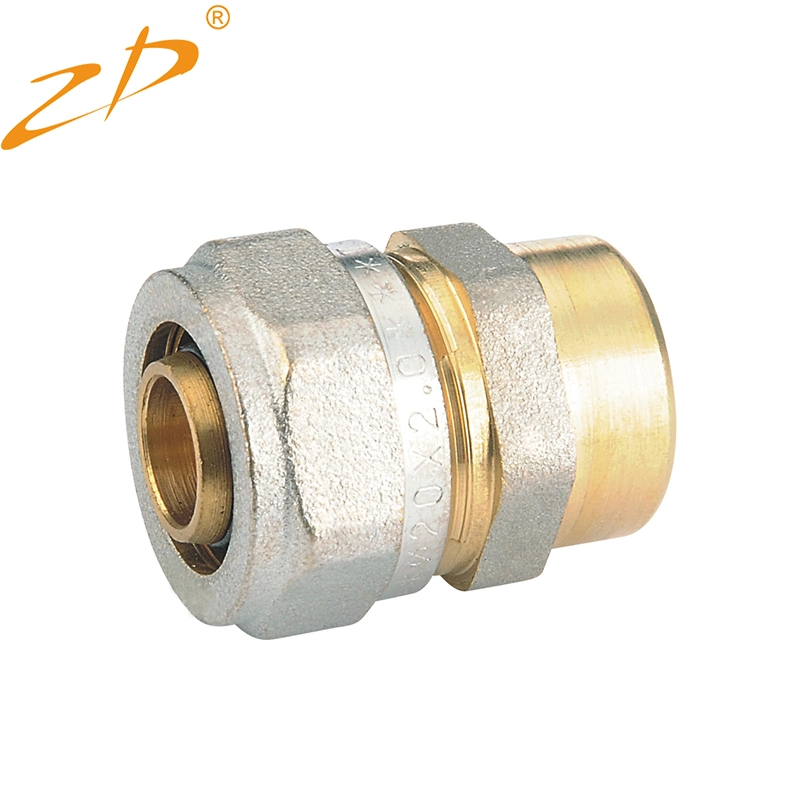Brass Compression Connector Coupling Straight Pex Pipe Fitting