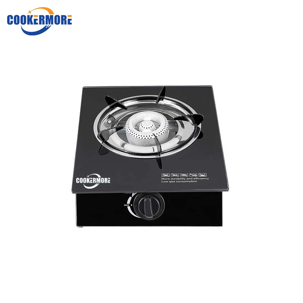 Home Appliances Table Top Glass Iron Burner Gas Cooker Stove