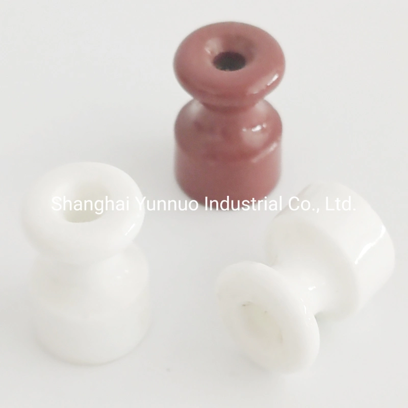 Glazed Porcelain Wire Part Ceramic Cable Holders for Knob Electric Wall