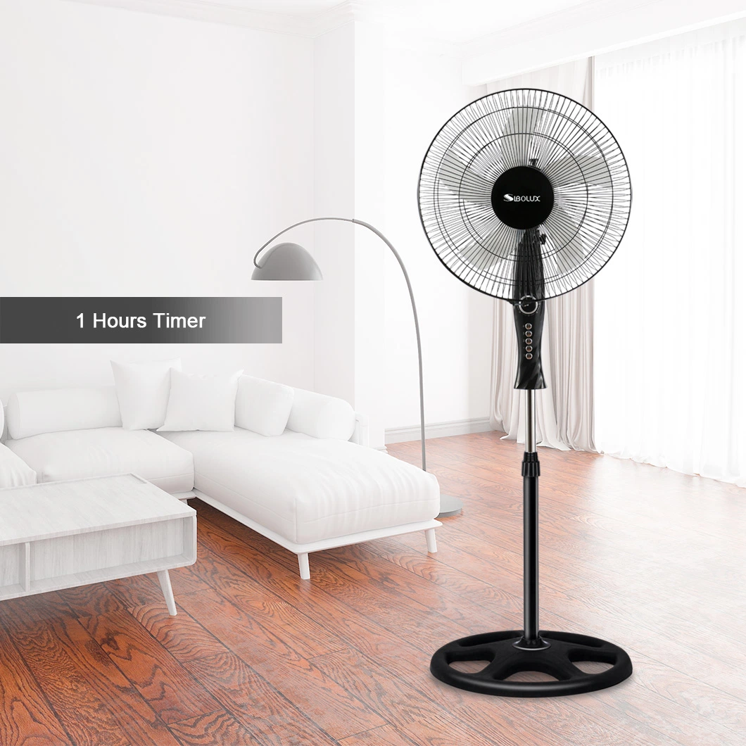 Home Appliance 16" Stand Fan Plastic 4 Speed Pedestal Electrical Oscillating Fan with CE
