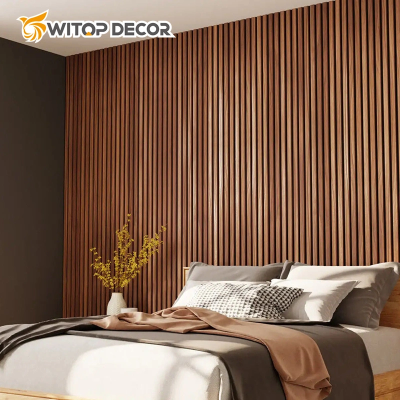 Sound Proofing Roble Nature Chapa MDF Slat pared de madera acústica