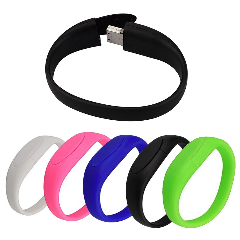 Promotion Colorful Silica Gel Bracelet Portable USB Flash Drive/USB Pen Drive/USB Flash Memory/USB Drive/USB Stick/Flash Drive