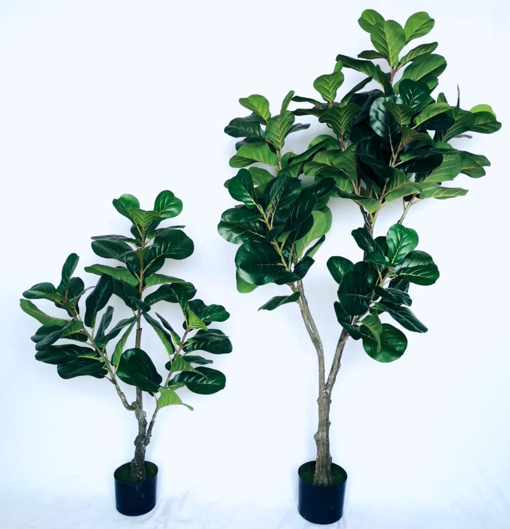 Wholesale Plastic Faux Plant Artificial Bonsai Fiddle Leaf Fig Tree Potted