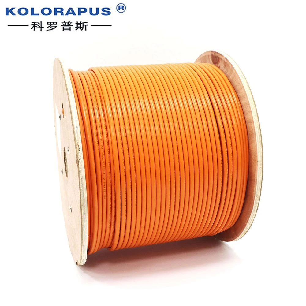 CAT6 FTP Twisted Pair LAN Cable CAT6 1000FT Twisted Pair 23AWG Solid FTP Network Ethernet Router Cable, 550MHz, PVC RJ45 Wire Orange