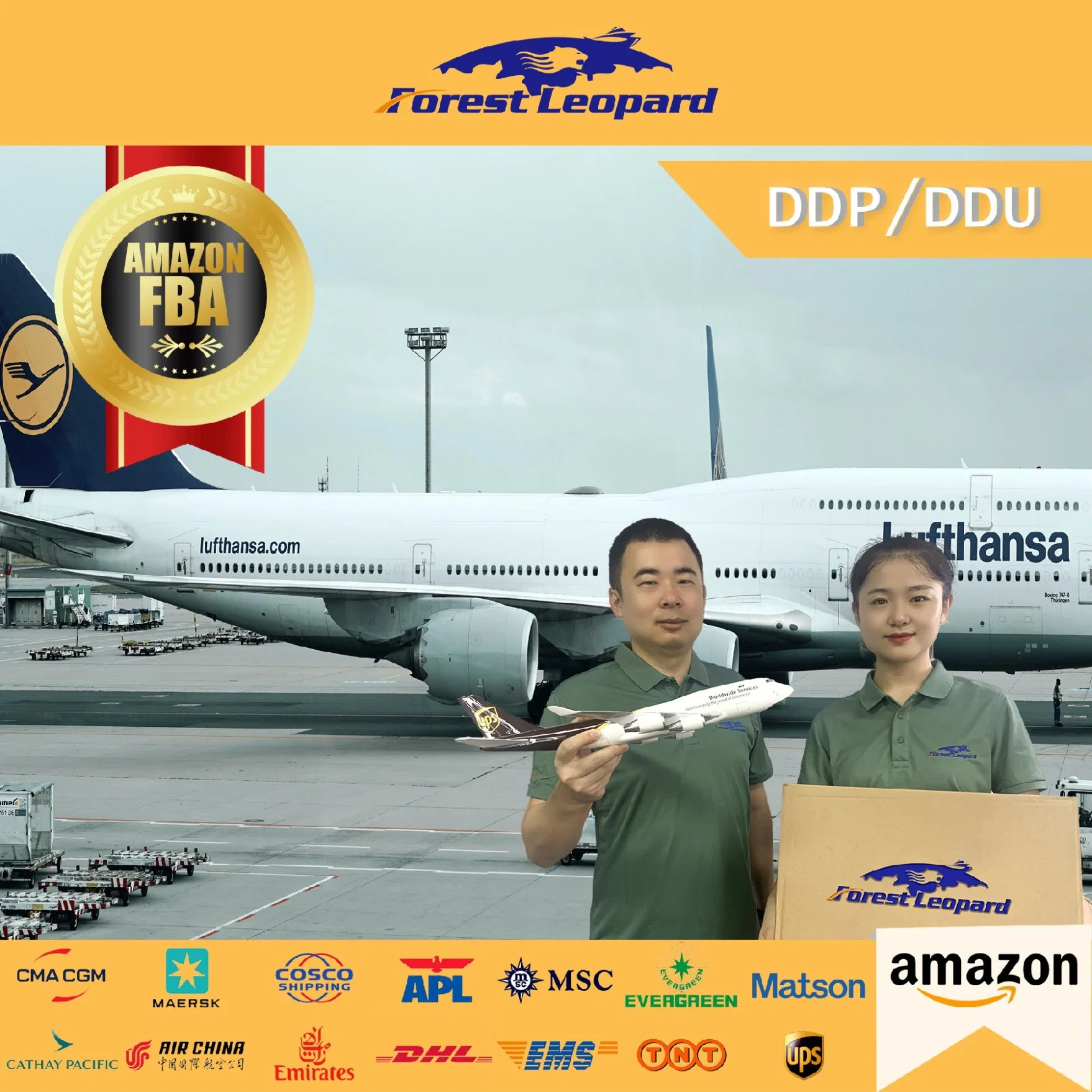 Internationale Tür zu Tür Luftfracht DDP Versand nach De EU USA aus Shenzhen Freight Forwarder