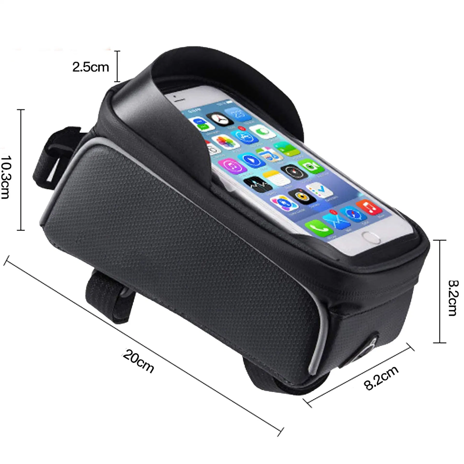 Bike Phone Front Frame Bag Bicycle Bag Waterproof Mount Top Tube Bag Bike Phone Case Holder Accessories Cycling Pouch for Travel