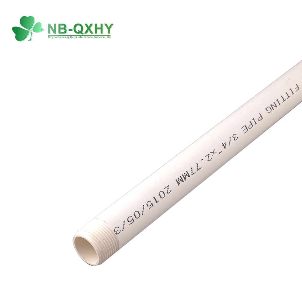 PVC Plastic BS Standard Male Thread CPVC UPVC Water White Pipe