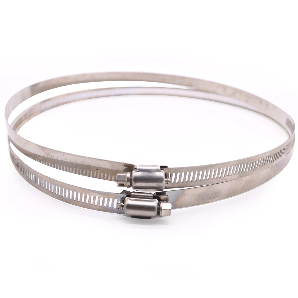 Stainless Steel Strap Hose Clamp for Pole Bracket and Heavy Duct Pipe