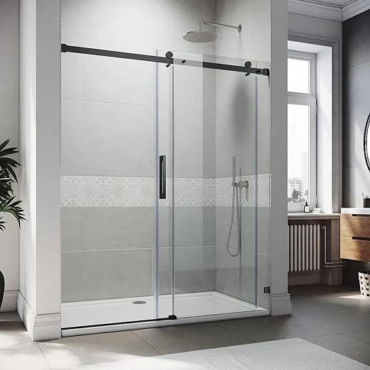 High Quality Custom Bathroom Walk-in Aluminum Alloy Frame Glass Shower Door