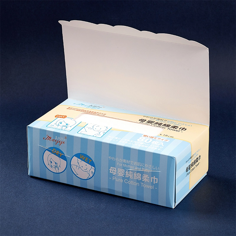 Paper Box Beauty Professional Cotton Soft Wipes Super Soft 100%Cotton Face Towel