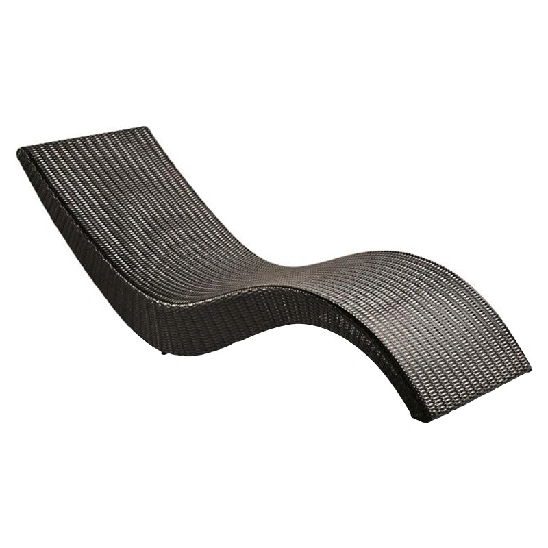 Sonnenliege Stuhl Hotelmöbel Pool Seite Garten Wicker Rattan Chaise Lounge