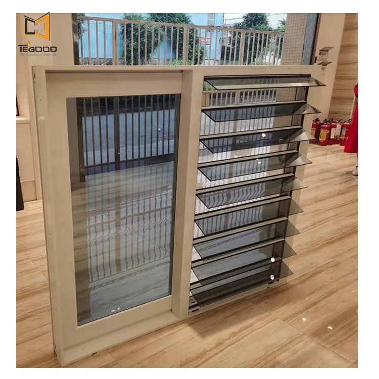 Modern Design Durable Aluminum Glass Shutter Window Sliding Window Shutter