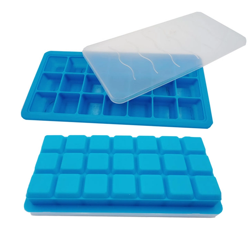 Large Size Custom Flexible BPA Free Silicone Ice Cube Trays for Kitchenware