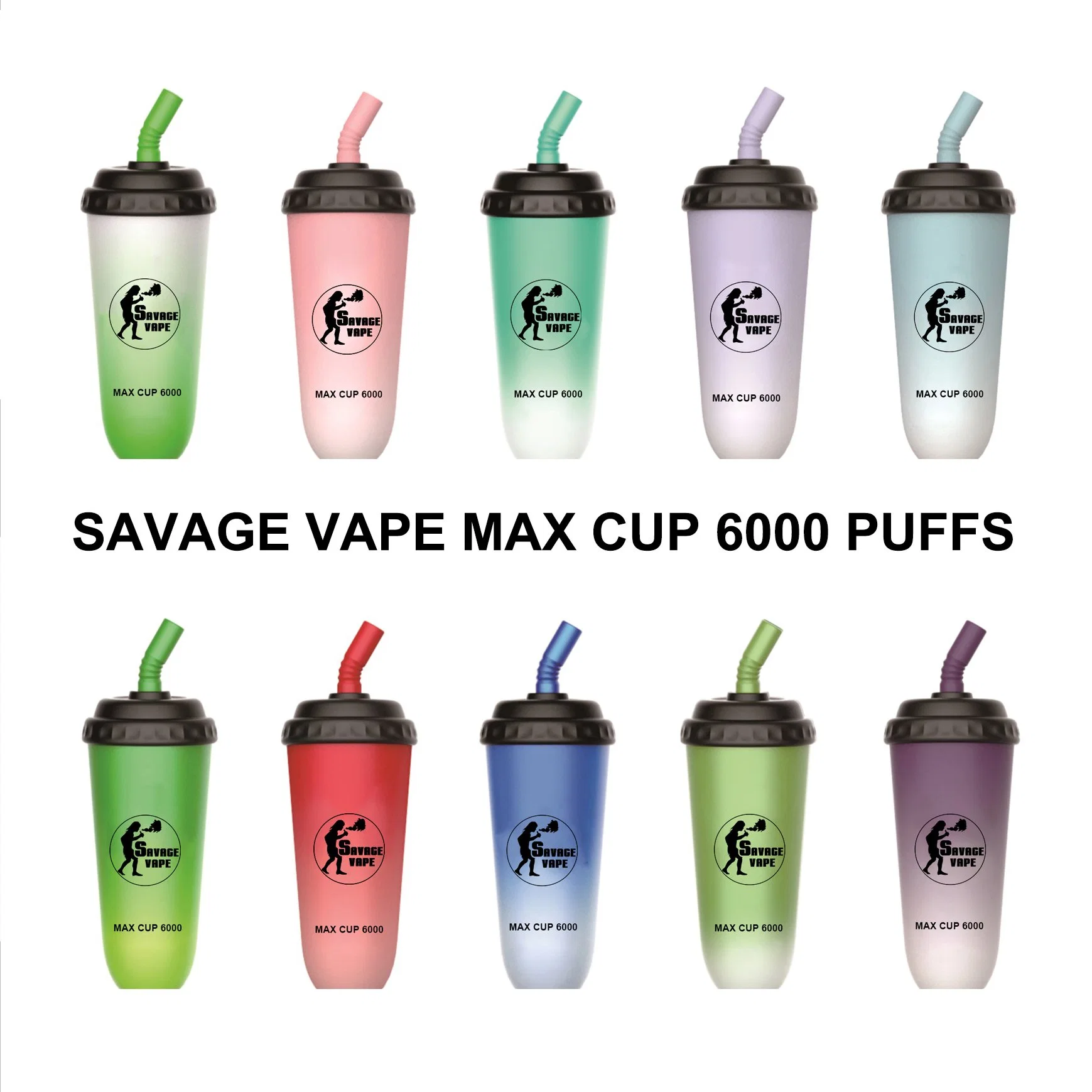 Eu Warehouse Savage Milk Cup puff 10K 12K 9K jetable VAPE E cigarette 650 mAh batterie rechargeable 20 ml chariots préremplis 600 8000 9000 10000 12000 Puffs Randm