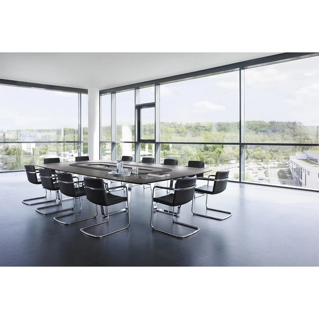 Artificial Marble Meeting Room Desk Conference Table Board Room Table Office Furniture with Chairs