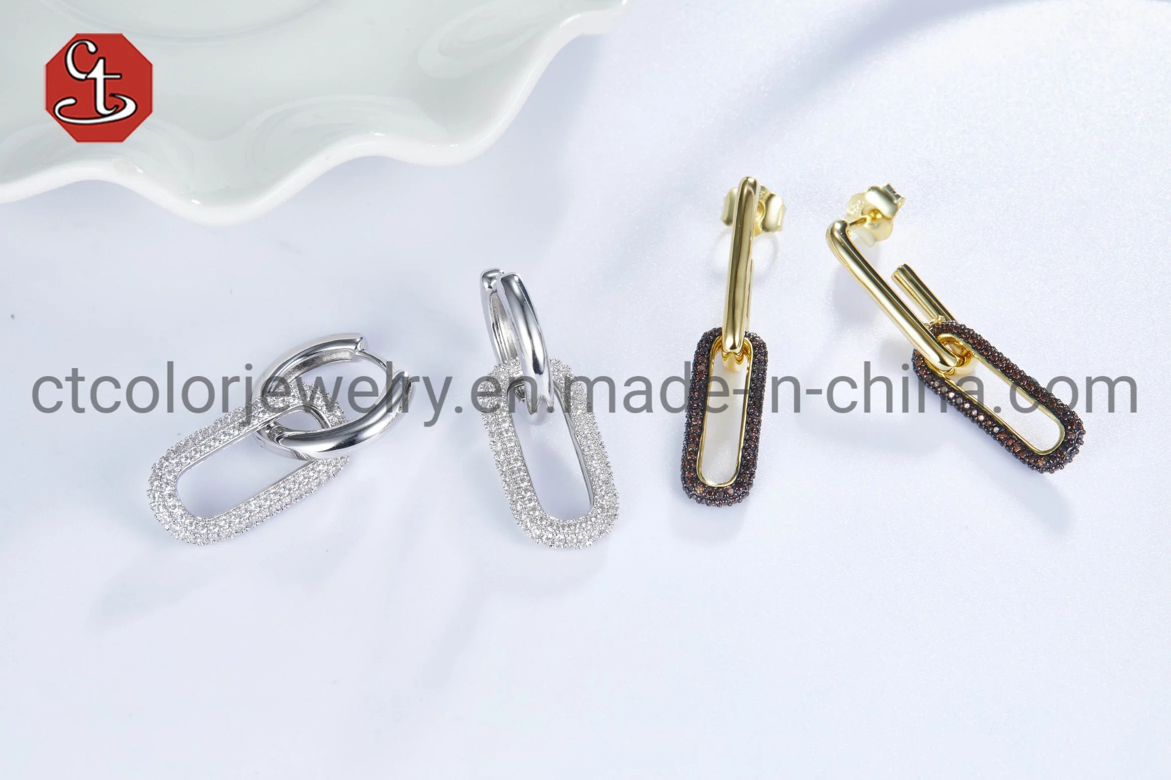 OEM/ODM 925 Sterling Silver Jewellery and Brass Custom Tarrings Hot مجوهرات البيع