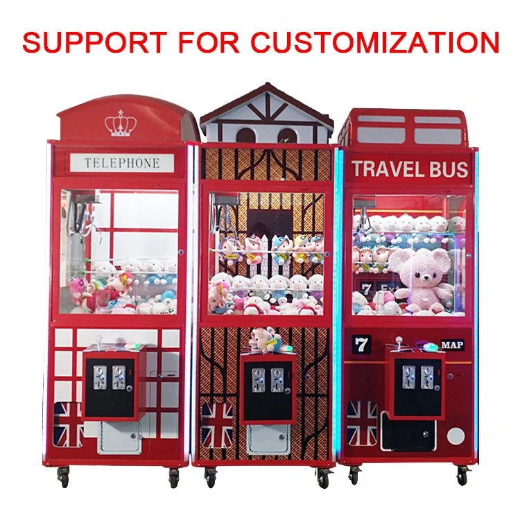 Coin Operated Kit Doll Rubiks Cube Mini Crazy Toy Candy Crane Claw Machine for Children