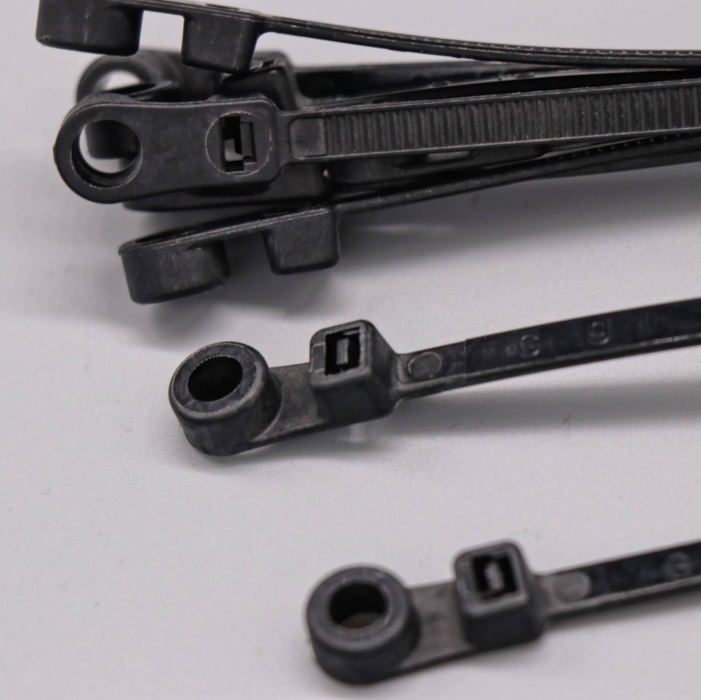 Manufacture Nylon 100PCS/Bag Mountable Ties Head Releasable Plastic Accessories Cable Tie with ISO