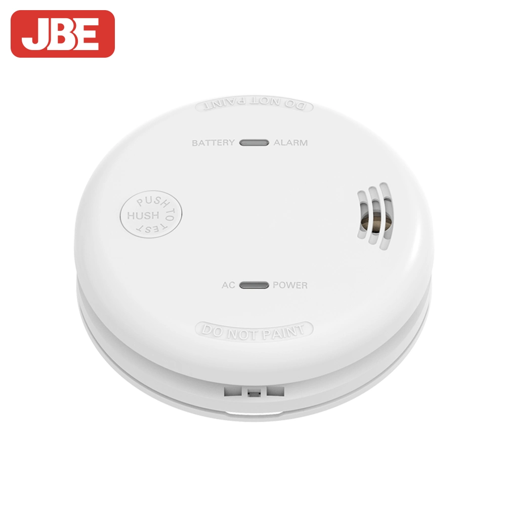 Jbe Detector de incendios grupo grande de color blanco con cable de la alarma de humo fotoeléctrico