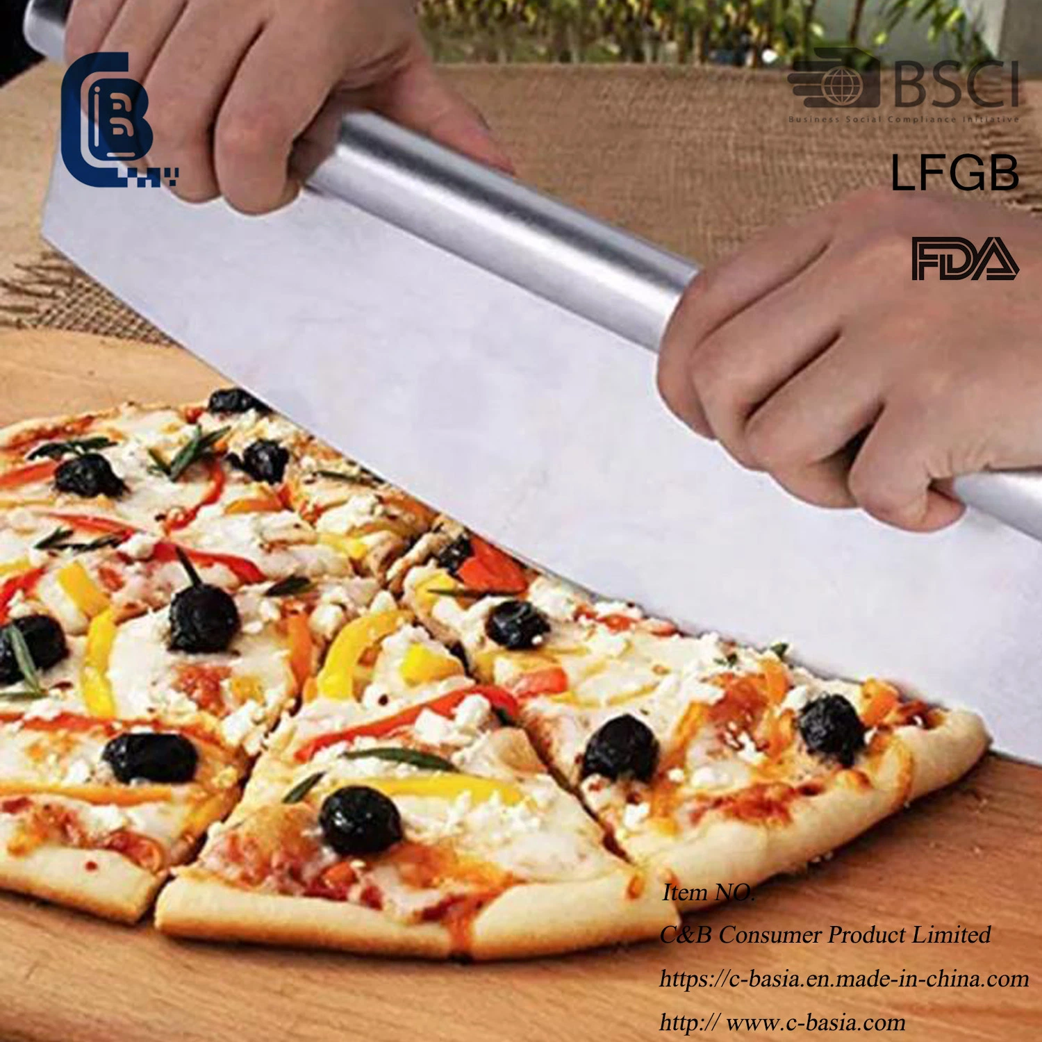 Pizza espátula con mango desmontable de acero inoxidable resistente, pala, la cáscara de Pizza Pizza para microondas, cocina bicarbonato Tools