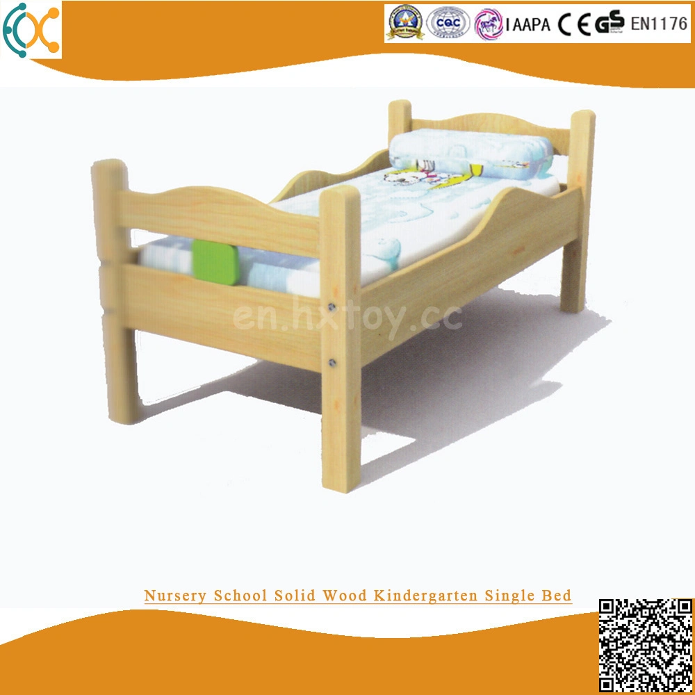 Preschool Wood Furniture Children Wooden Double Bed