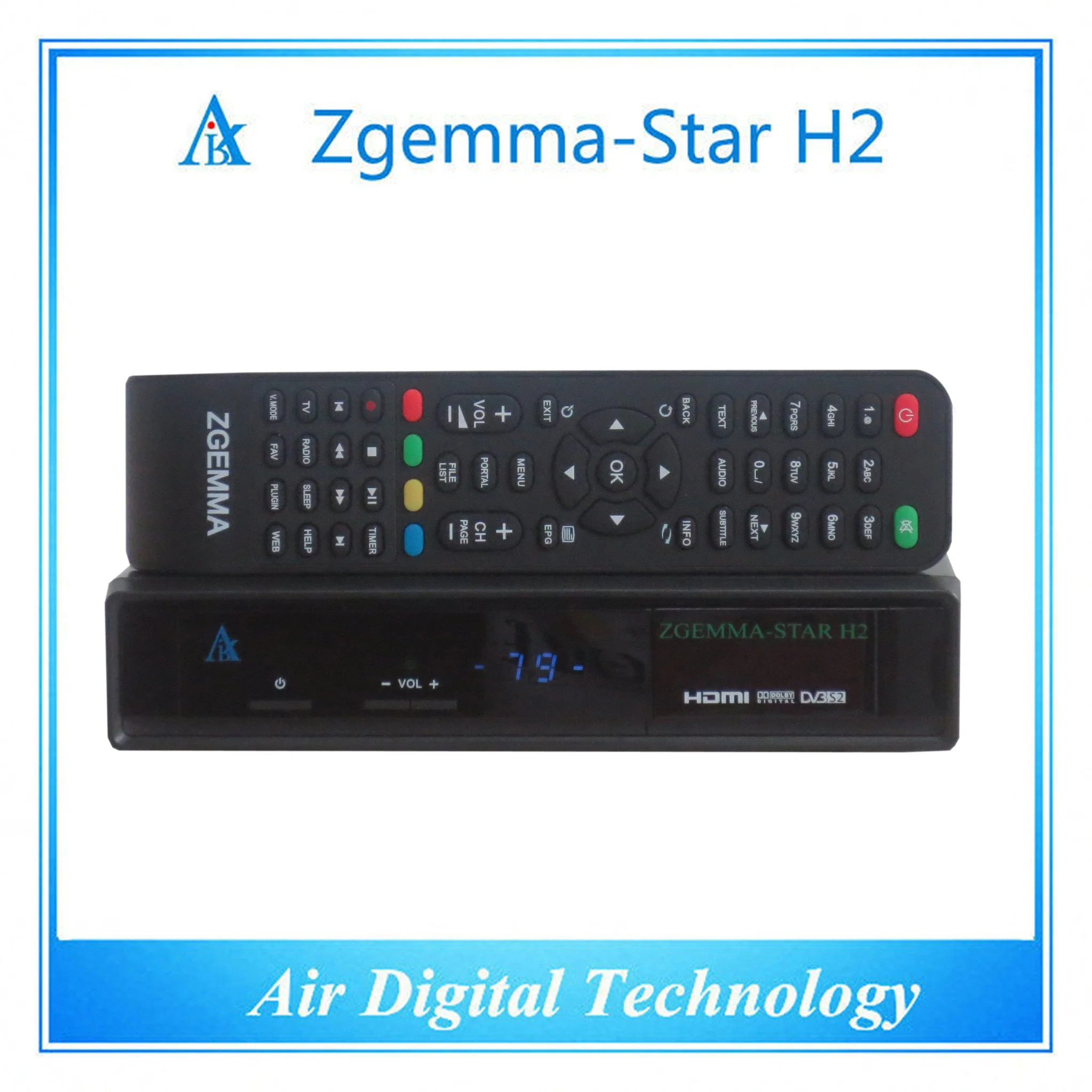 Zgemma Star H2 Digital Satellite Receiver Linux OS Two Tuner Built-in DVB S2+T2