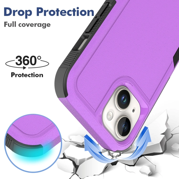 Case for iPhone 15 6.1-Inch, Heavy Duty Dual-Layer Rugged Protection, Shockproof Protective Tough Phone Cover with Matte Back