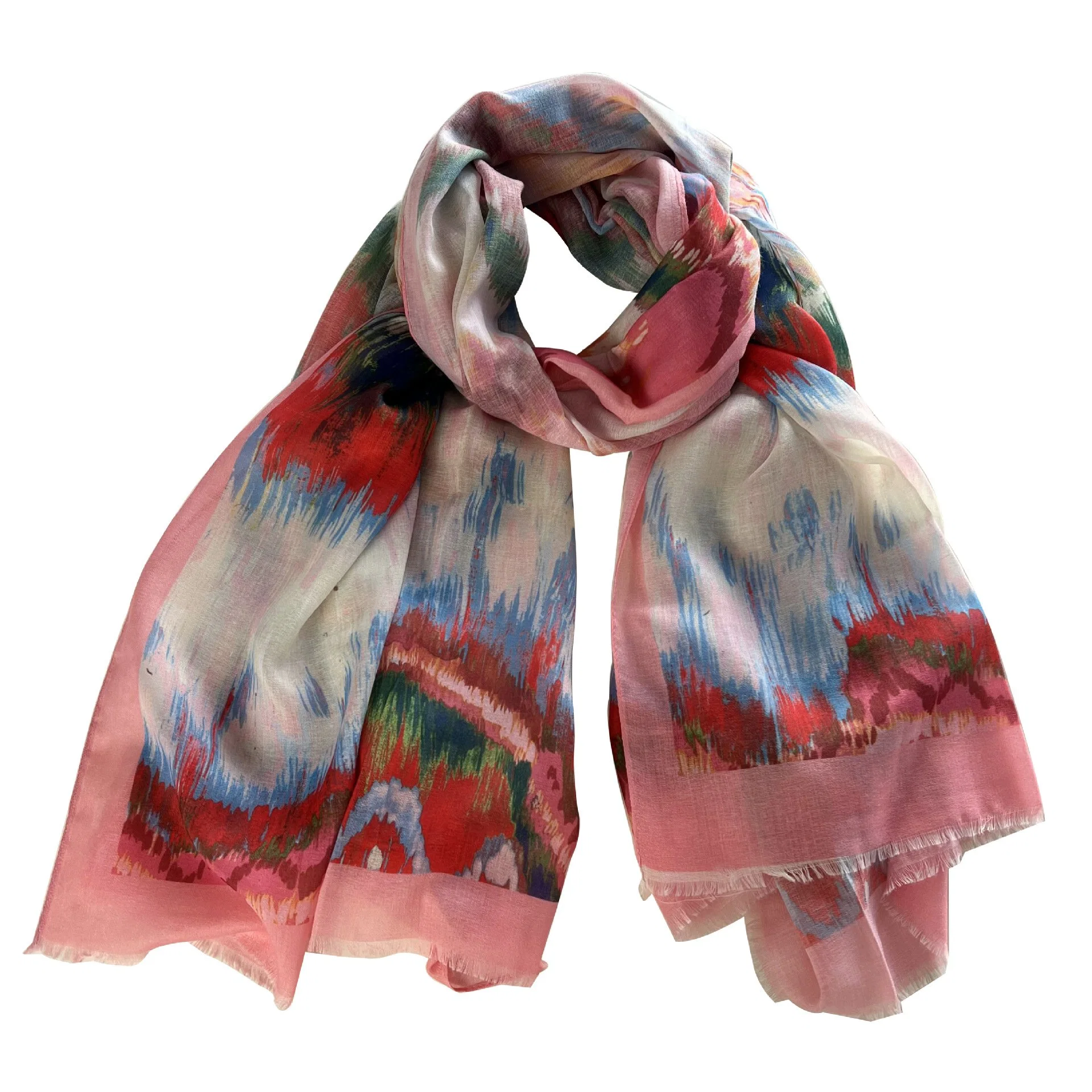 Wholesale/Supplier Print Pattern Lady Women Large Long Satin Silk Scarf