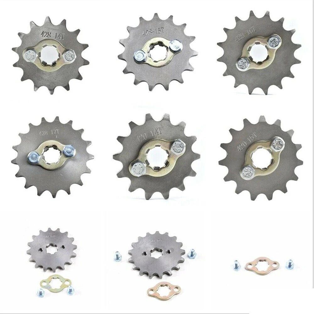 420 428 Chain 14-17t Front Sprocket 17mm for 50 70 90 110 125 140cc Dirt Bike