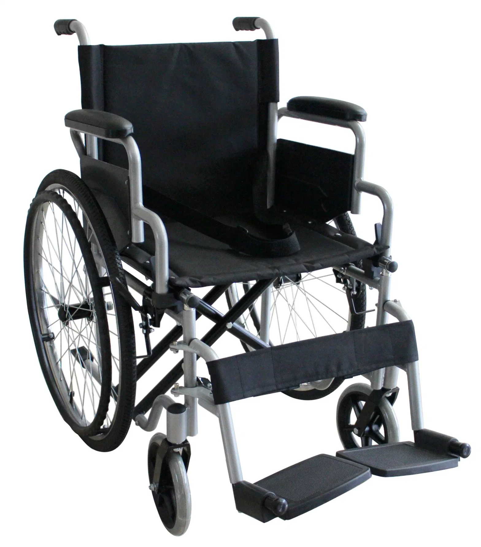 Hôpital soins à domicile hors de Voyage voiture à prix réduit acier Manuel Fauteuil roulant pliant avec fauteuil roulant de rééducation de roue