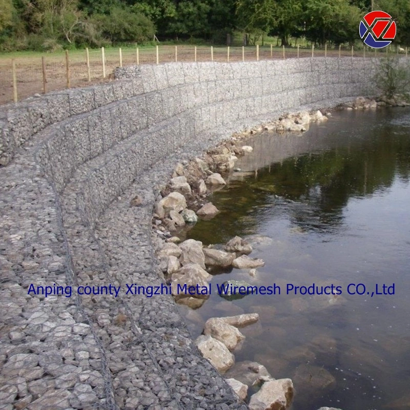 Acero galvanizado y Galfan Gabion Box Gabion malla