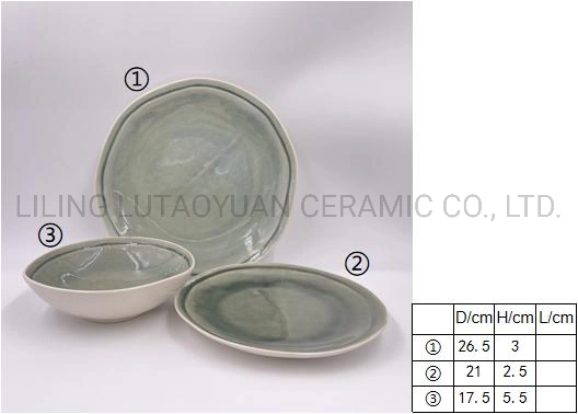 La porcelaine du nouvel os de la Chine en grès de promotion de la vaisselle en céramique de couleur définie pour le souper banquet de mariage Restaurant avec logo Pattern Couleur personnalisée et dessins et modèles