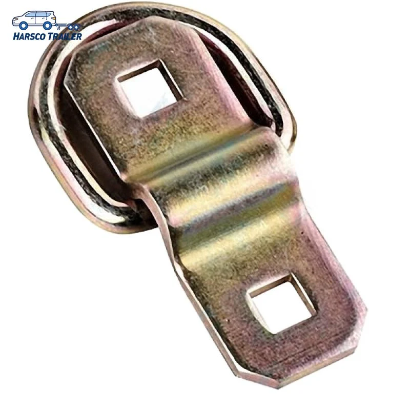 Zinc Plated D-Ring with Bracket-8X8mm Square Hole Size