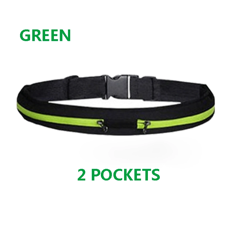 2 Pockets Waterproof Running Waist Bag 2 Pockets Women and Men Running Belt