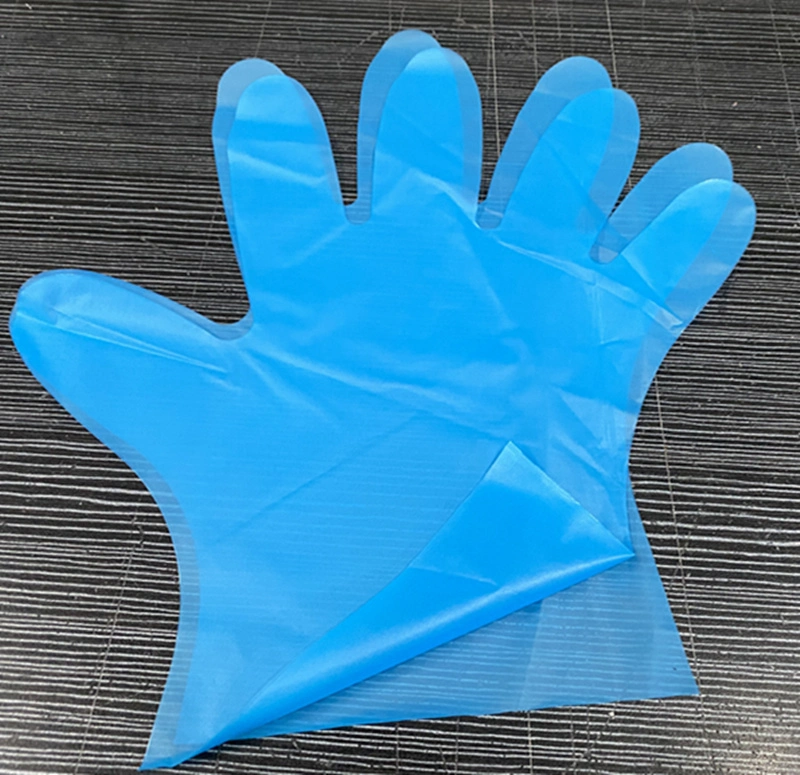 Natural White and Blue TPE Gloves Household Daily Use Food Grade Disposable Water Proof TPE Glove