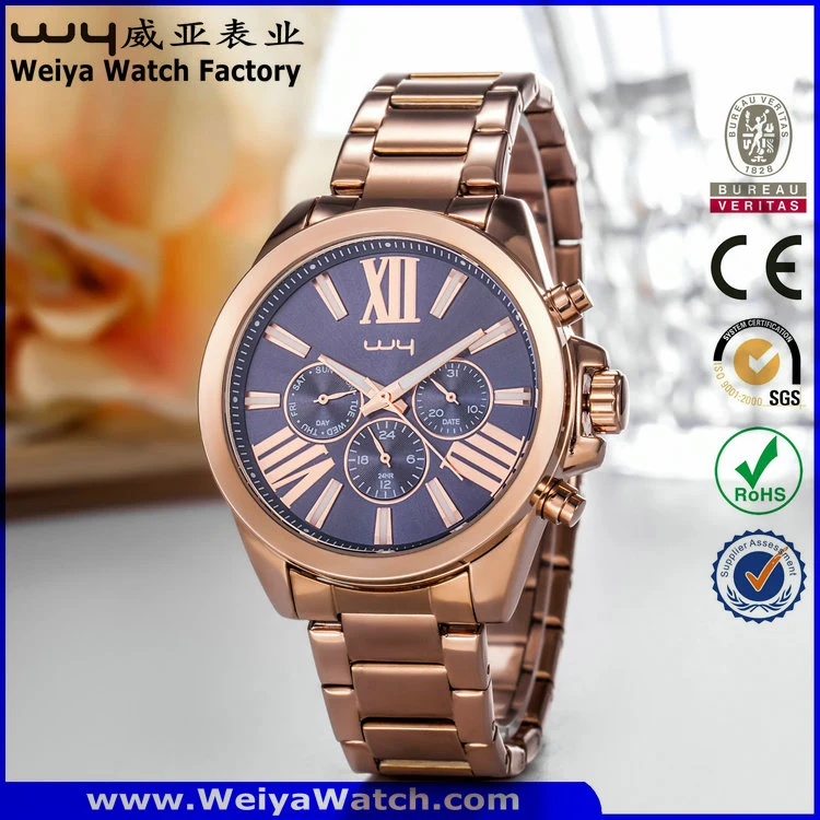 Hot Sale ODM Alliage occasionnel Quartz Mesdames montre-bracelet (Wy-106B)