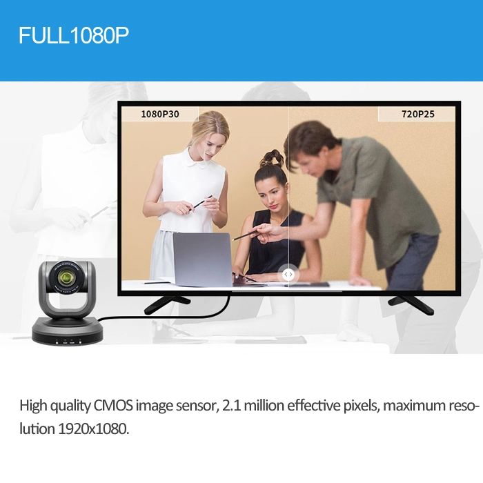 HD 1080P30 إطارًا في الثانية 10X Zoom USB 3.0 DSP Yuy2 PTZ Visca كاميرا ويب كاميرا فيديو جماعية