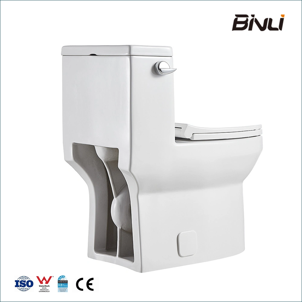 Blanc brillant aspect élégant de côté Well-Made Flush American Standard P piège toilettes