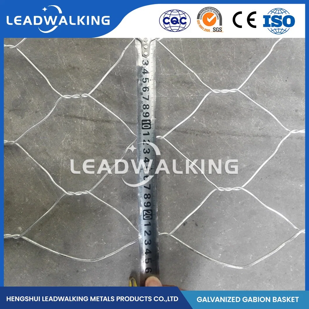 Leadwalking 100X150mm Mesh Gabion Bricodepot Factory Civil Engineering Hot DIP Galvanized Gabion Basket China 4.0*1.0*1.0 Size Galvanized Gabion Inox