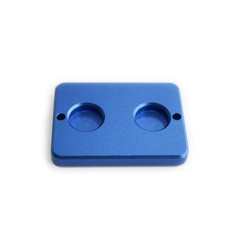 Anodized Light Blue Aluminum Parts, Laser Logo, CNC Milling