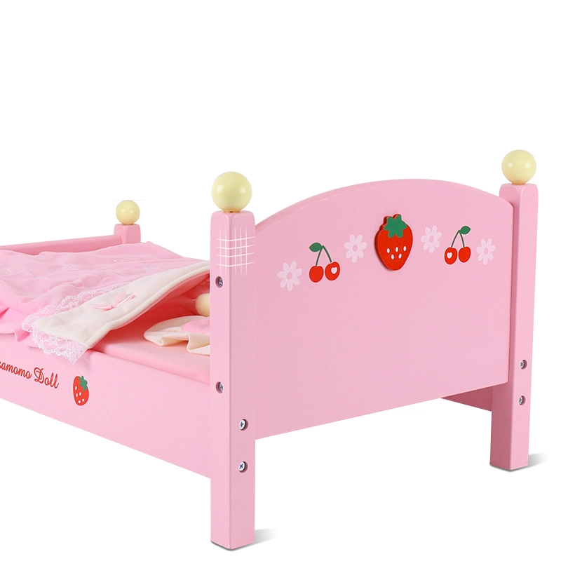 Wooden Simulation Furniture Princess Set Role Play House Toy Doll Bed Toy