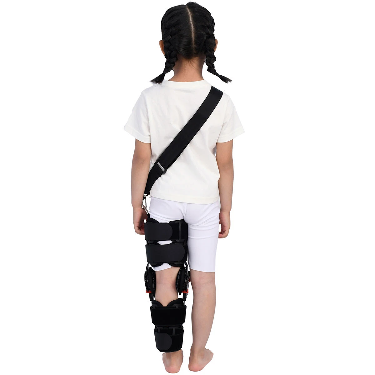 Orthopedic Adjustable Hinged Post-Op Knee Support ROM Hinge Ligament Knee Ankle Foot Hinged Knee Brace Locked in Extension