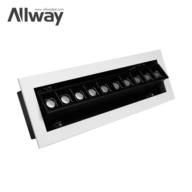 High Power Good Quality Recessed Office Mall 20 30 2*20 2*30 W LED Linear Downlight Grille Light
