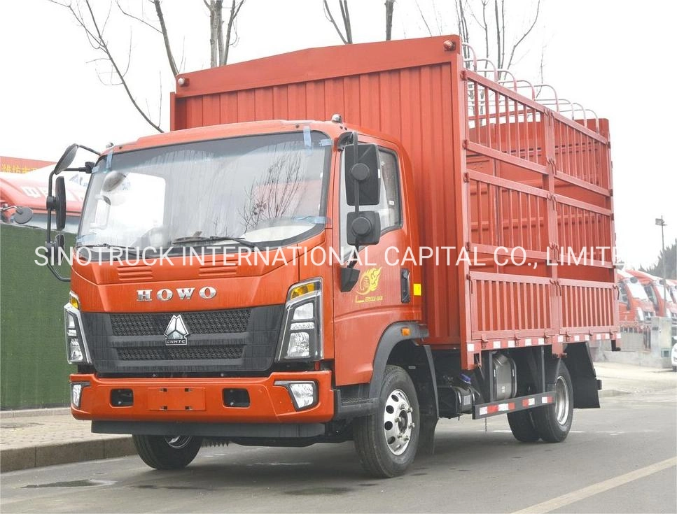 Sinotruk 3ton 5tons Small Homan 4X2 Lorry Fence Cargo Truck HOWO Mini 6 Wheeler Light Duty Cargo Truck for Sale